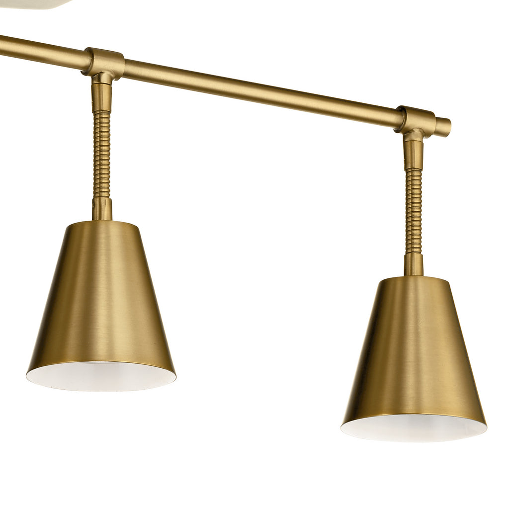 KICHLER 52129BNB Sylvia 4 Light Rail Light Brushed Natural Brass