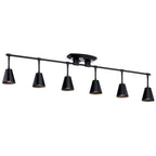 KICHLER 52130BK Sylvia 6 Light Rail Light Black