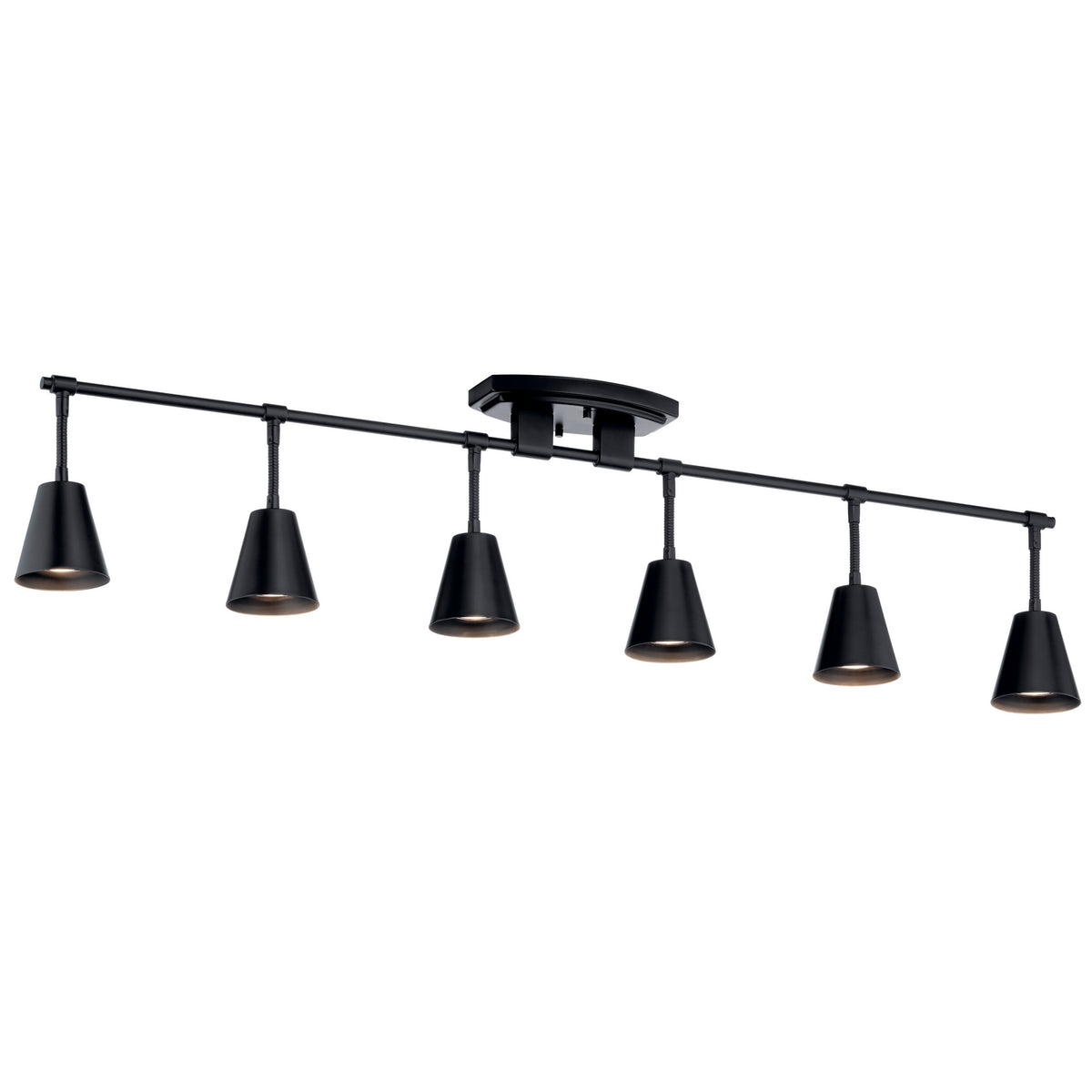 KICHLER 52130BK Sylvia 6 Light Rail Light Black