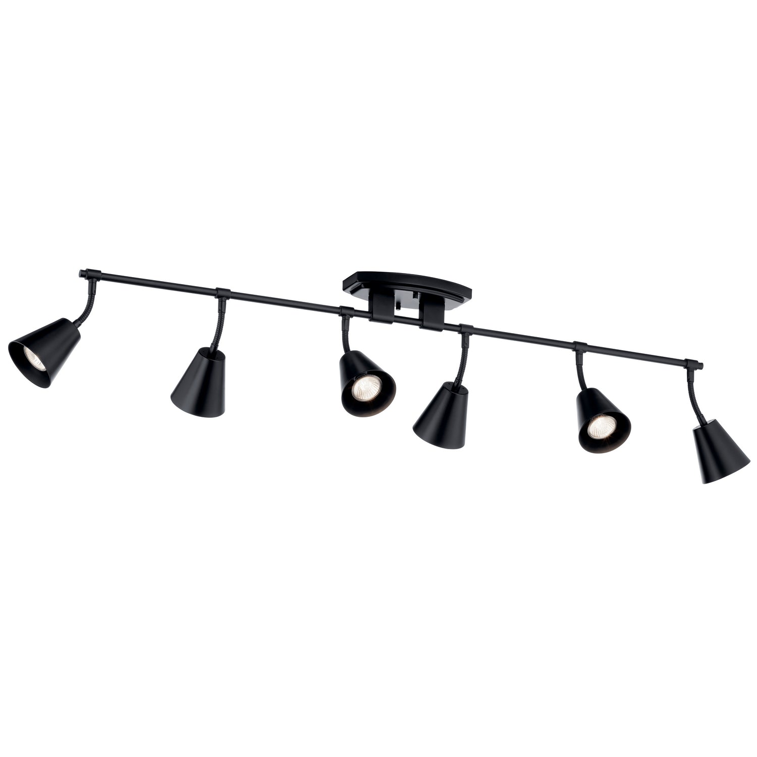 KICHLER 52130BK Sylvia 6 Light Rail Light Black