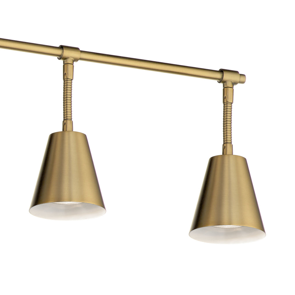 KICHLER 52130BNB Sylvia 6 Light Rail Light Brushed Natural Brass