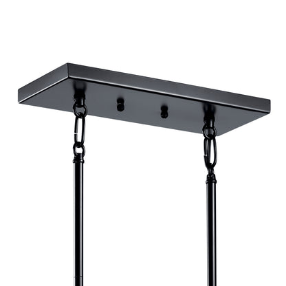 KICHLER 52140BK Sevan Five Light Linear Chandelier Black