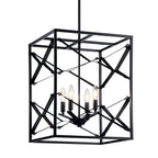 KICHLER 52141BK Sevan Four Light Foyer Pendant Black