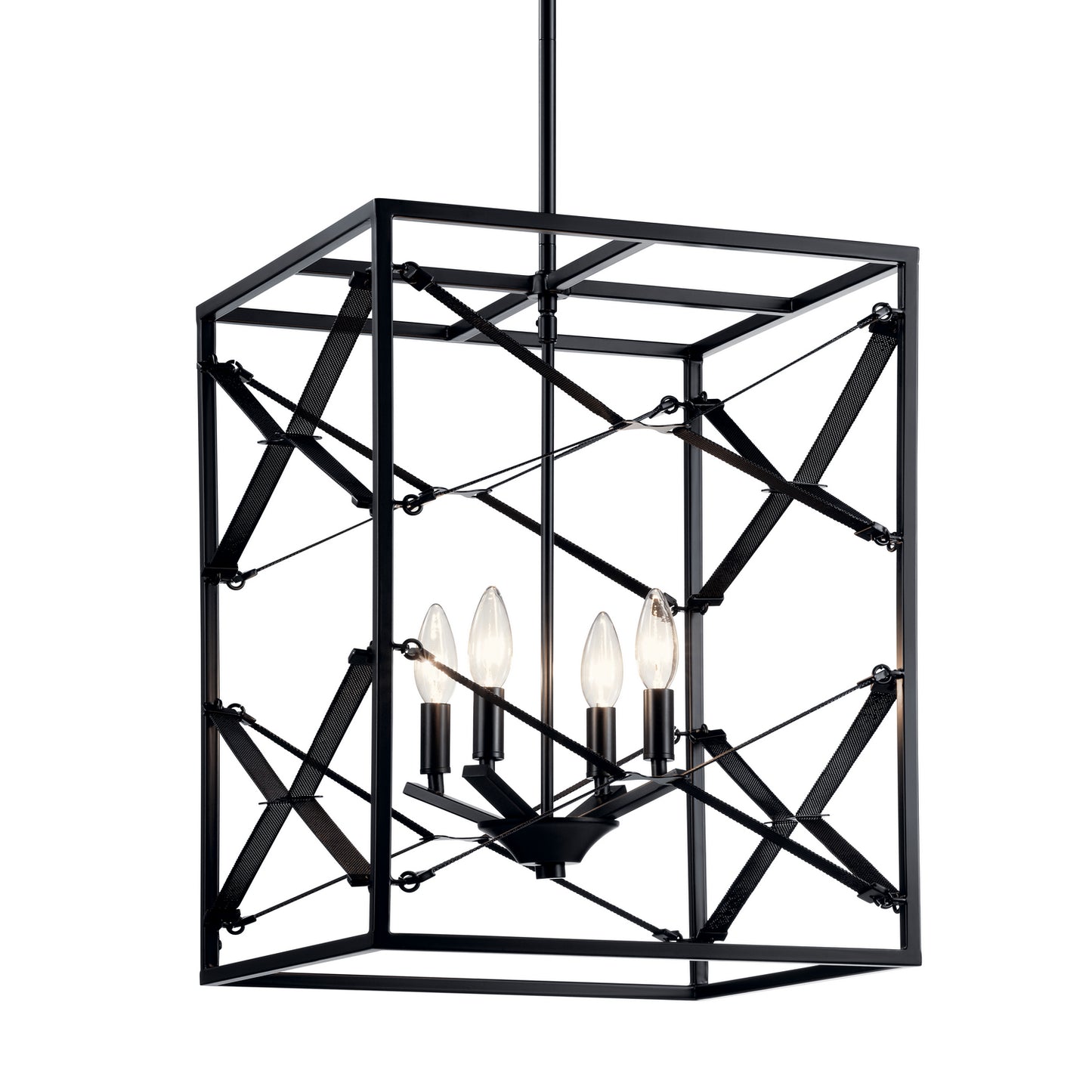 KICHLER 52141BK Sevan Four Light Foyer Pendant Black