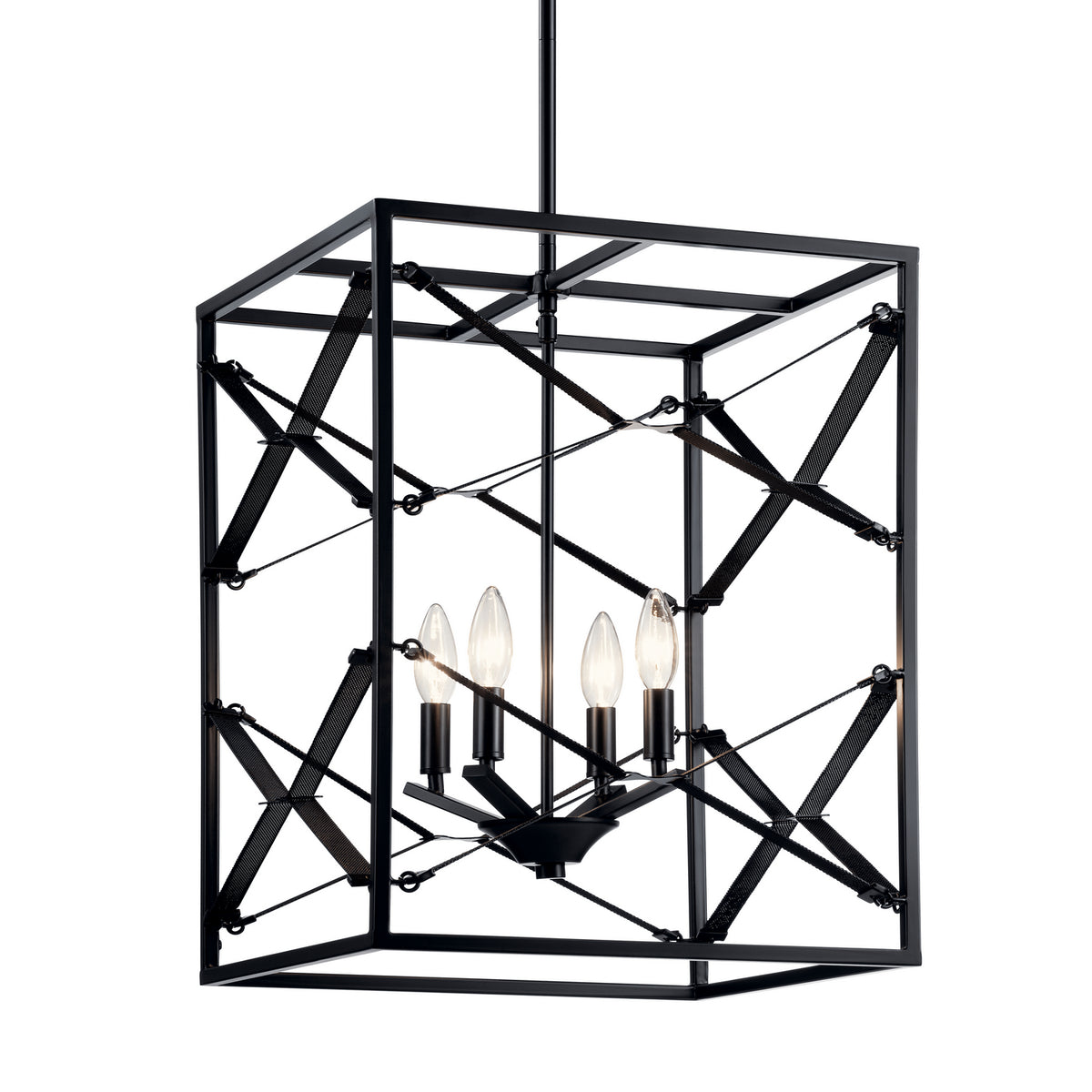 KICHLER 52141BK Sevan Four Light Foyer Pendant Black