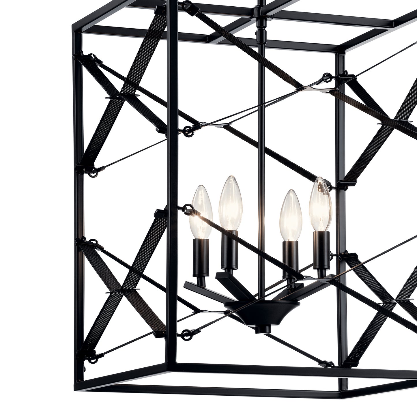 KICHLER 52141BK Sevan Four Light Foyer Pendant Black