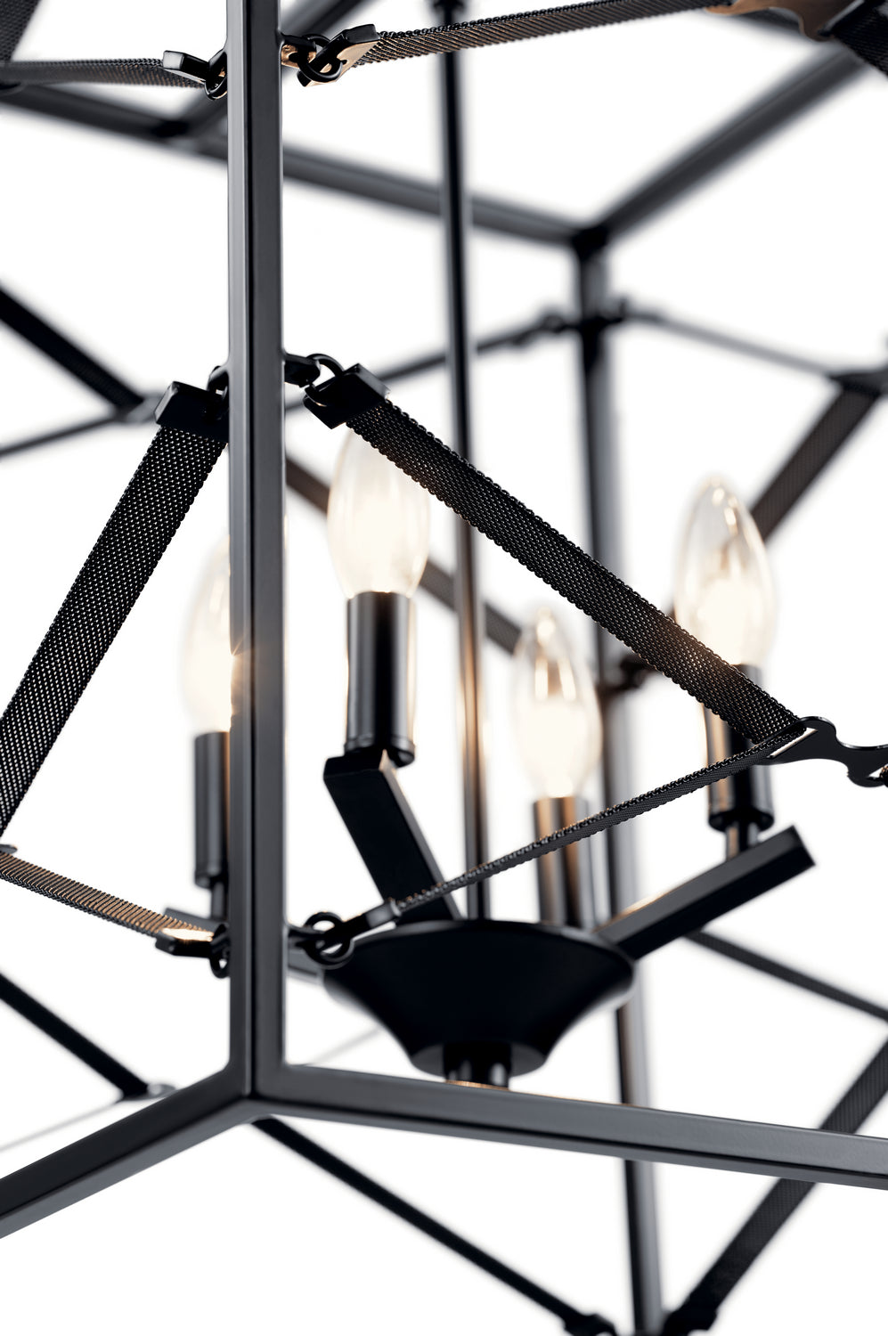 KICHLER 52141BK Sevan Four Light Foyer Pendant Black