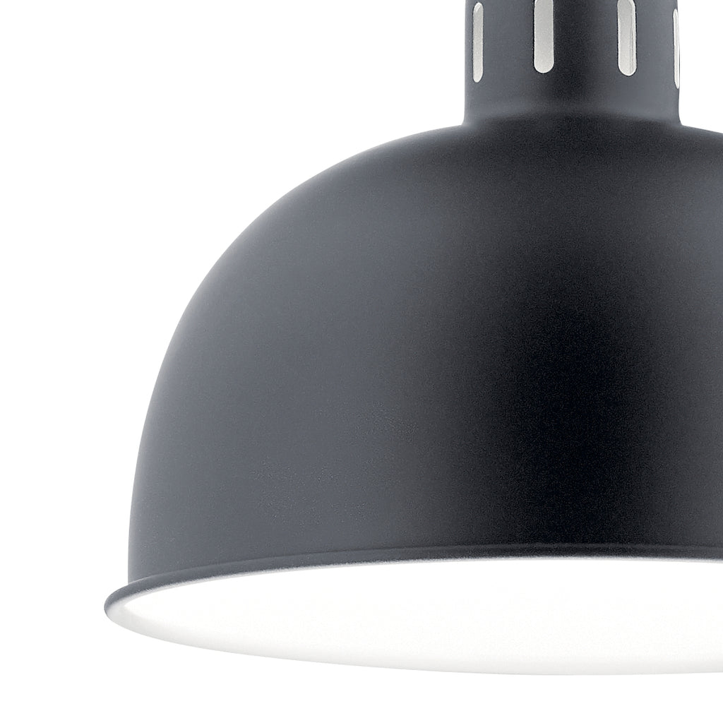KICHLER 52152BK Zailey 9" 1 Light Pendant In Black