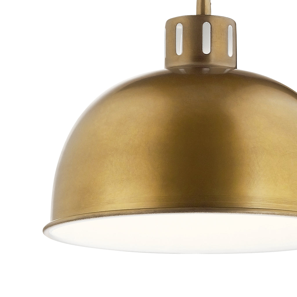 KICHLER 52152NBR Zailey 9" 1 Light Pendant In Natural Brass