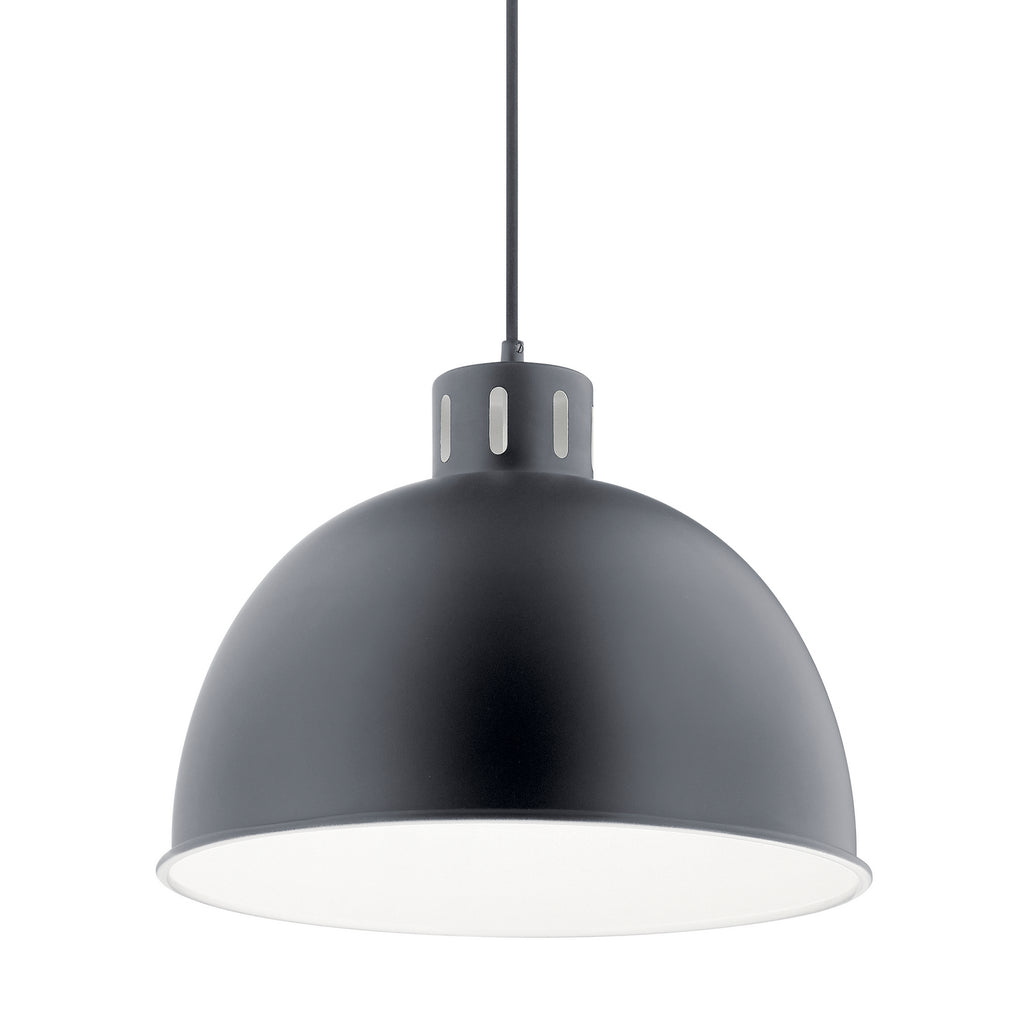 KICHLER 52153BK Zailey 12.5" 1 Light Pendant In Black