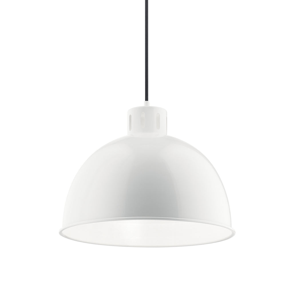 KICHLER 52153WH Zailey 12.5" 1 Light Pendant In White