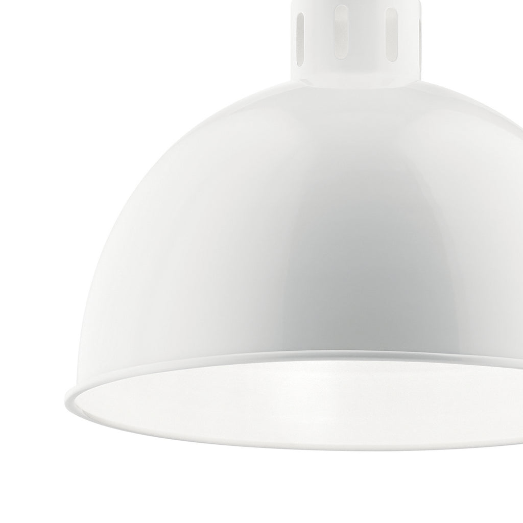 KICHLER 52153WH Zailey 12.5" 1 Light Pendant In White