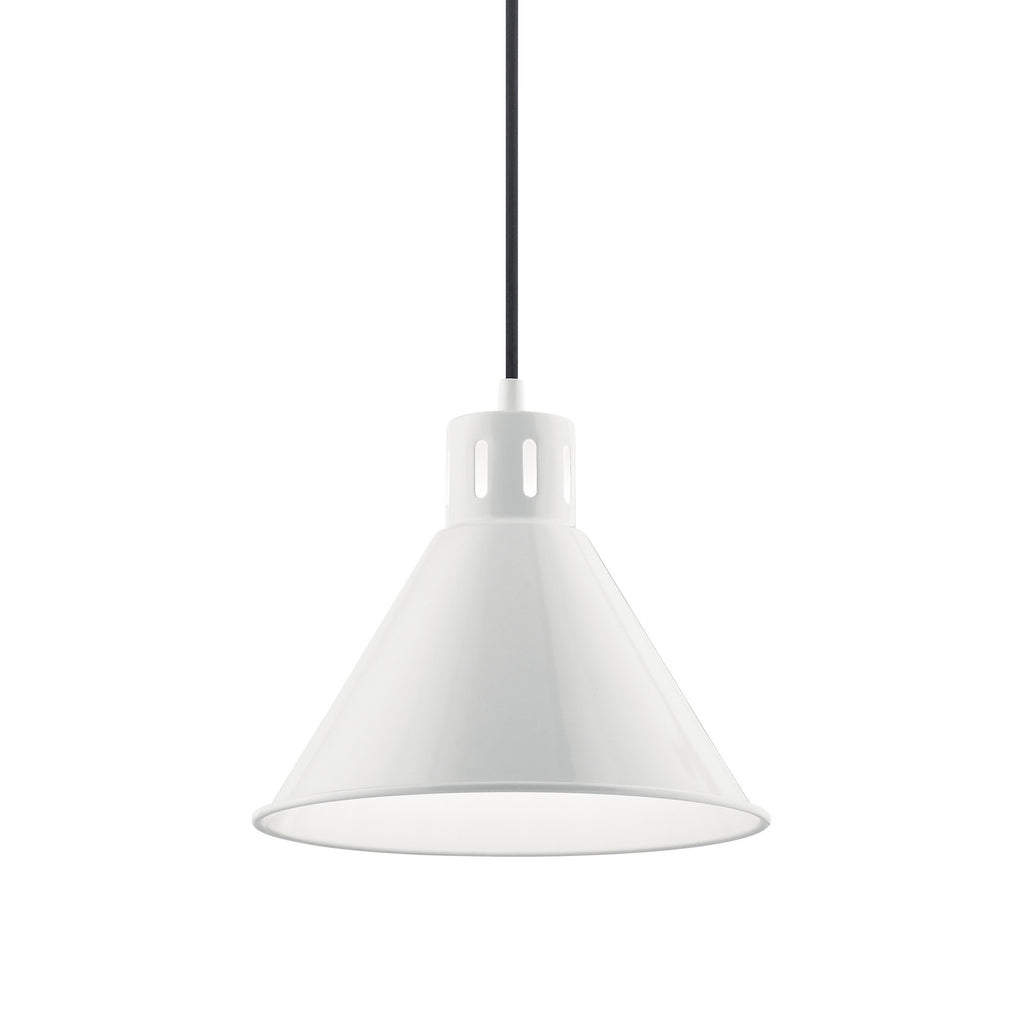 KICHLER 52176WH Zailey 9.5" 1 Light Pendant In White