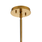 KICHLER 52223FXG Pim 40" 5 Light Round Chandelier with Satin Etched Cased Opal Glass in Fox Gold