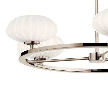 KICHLER 52223PN Pim Six Light Chandelier Polished Nickel