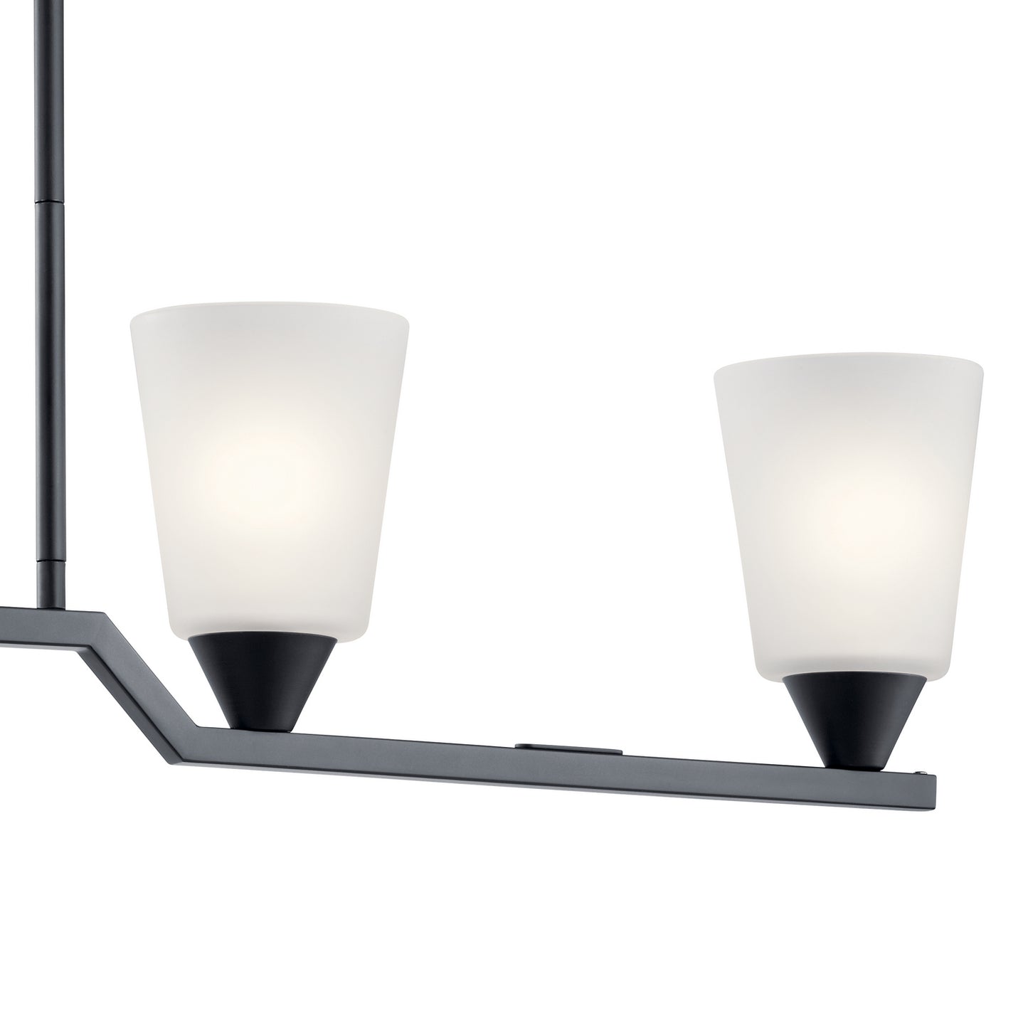 KICHLER 52233BK Skagos Four Light Linear Chandelier Black