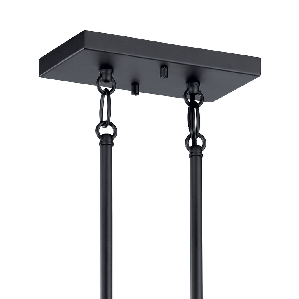 KICHLER 52233BK Skagos Four Light Linear Chandelier Black
