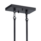 KICHLER 52233BK Skagos Four Light Linear Chandelier Black