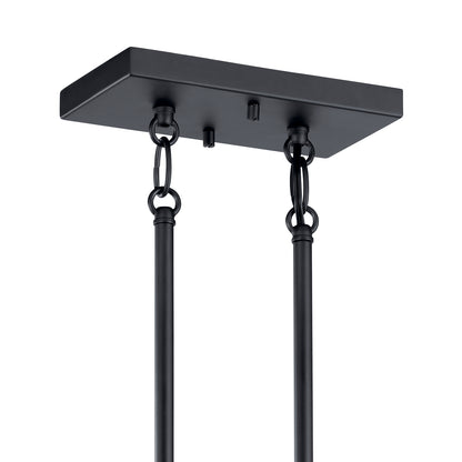 KICHLER 52233BK Skagos Four Light Linear Chandelier Black