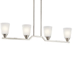KICHLER 52233NI Skagos Four Light Linear Chandelier Brushed Nickel