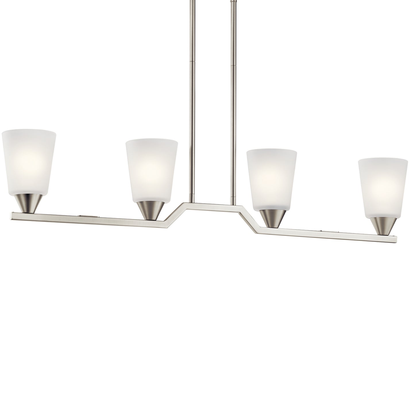KICHLER 52233NI Skagos Four Light Linear Chandelier Brushed Nickel