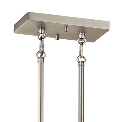 KICHLER 52233NI Skagos Four Light Linear Chandelier Brushed Nickel