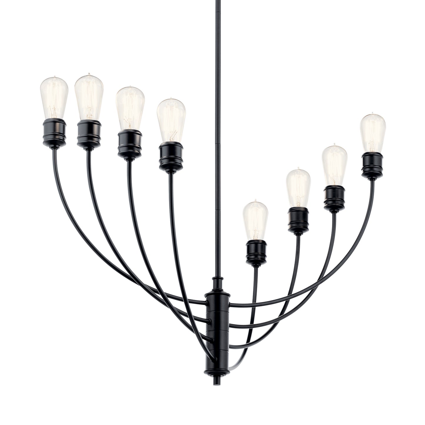 KICHLER 52255BK Hatton Eight Light Chandelier Black