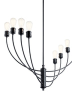 KICHLER 52255BK Hatton Eight Light Chandelier Black