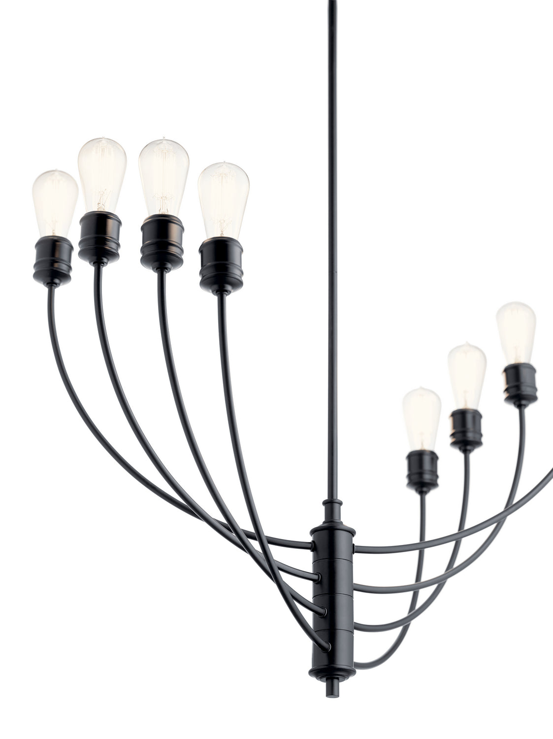 KICHLER 52255BK Hatton Eight Light Chandelier Black