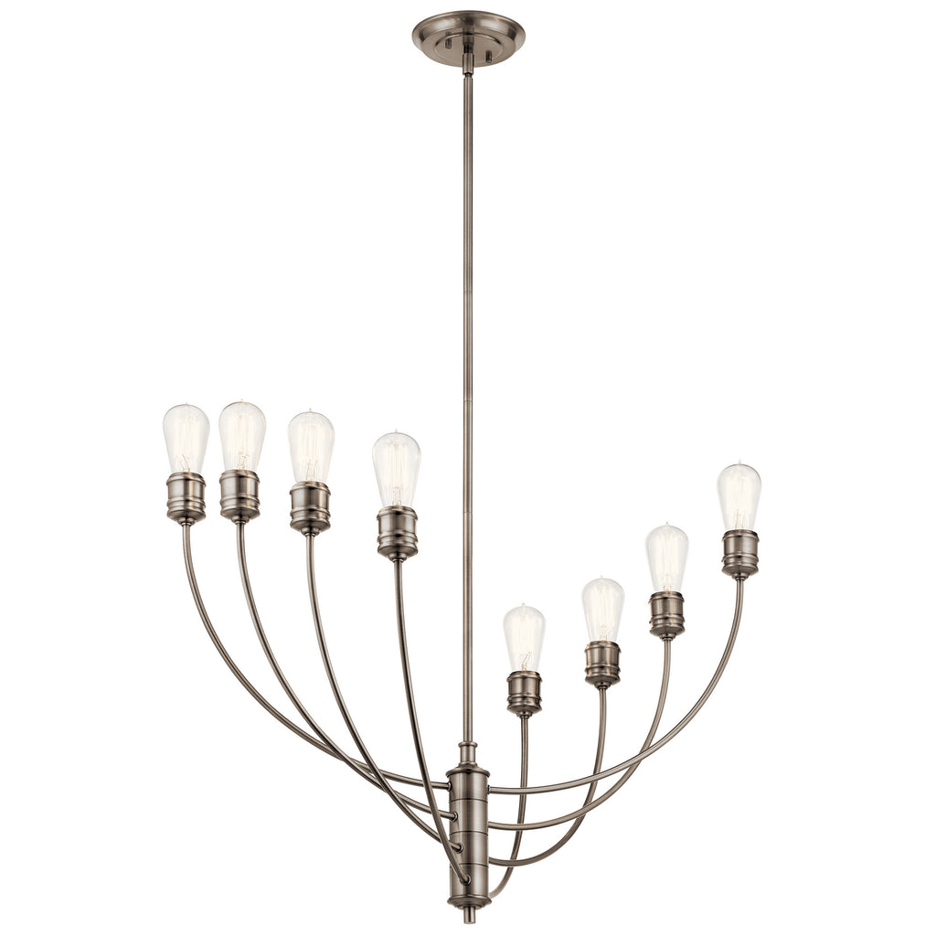 KICHLER 52255CLP Hatton Eight Light Chandelier Classic Pewter