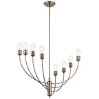 KICHLER 52255CLP Hatton Eight Light Chandelier Classic Pewter