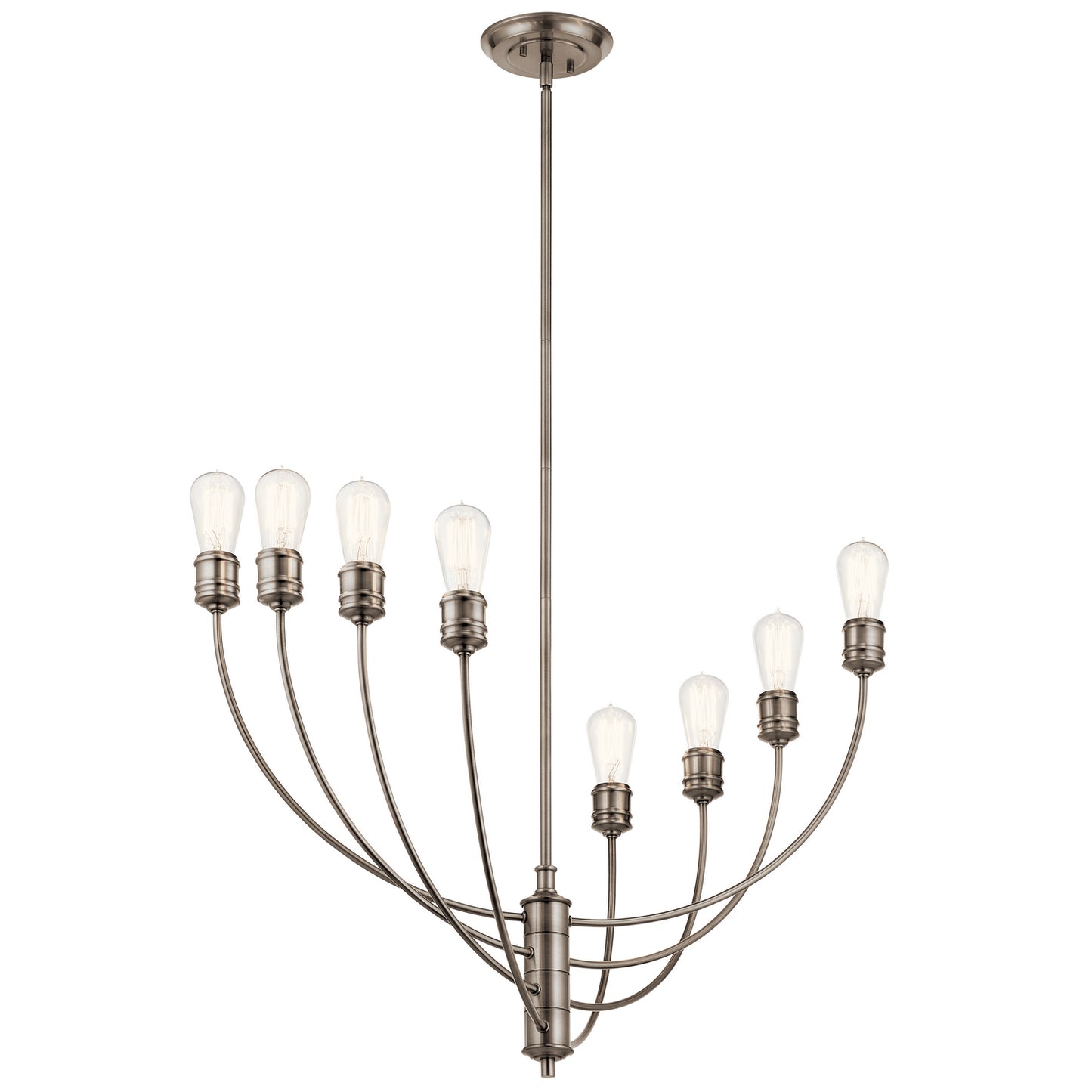 KICHLER 52255CLP Hatton Eight Light Chandelier Classic Pewter