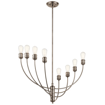 KICHLER 52255CLP Hatton Eight Light Chandelier Classic Pewter