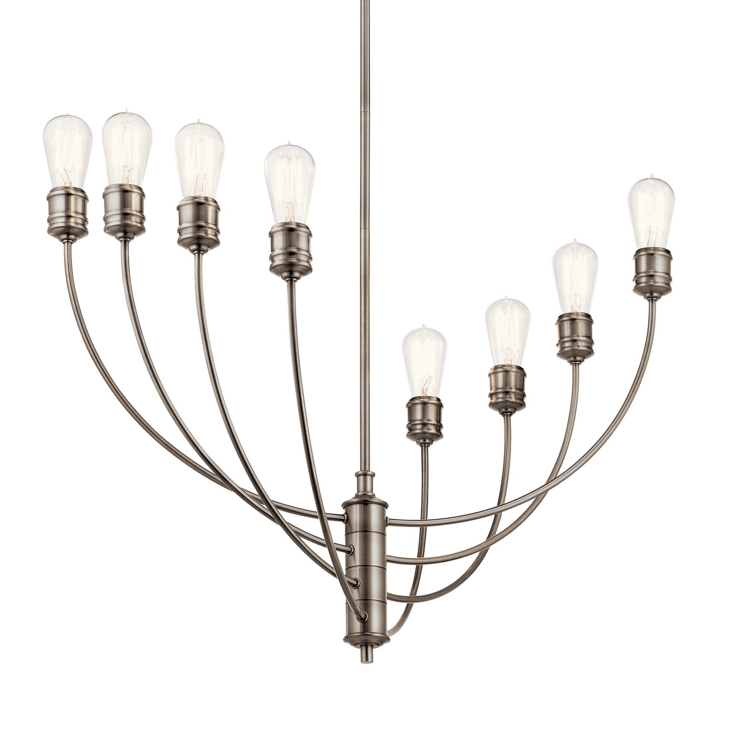 KICHLER 52255CLP Hatton Eight Light Chandelier Classic Pewter