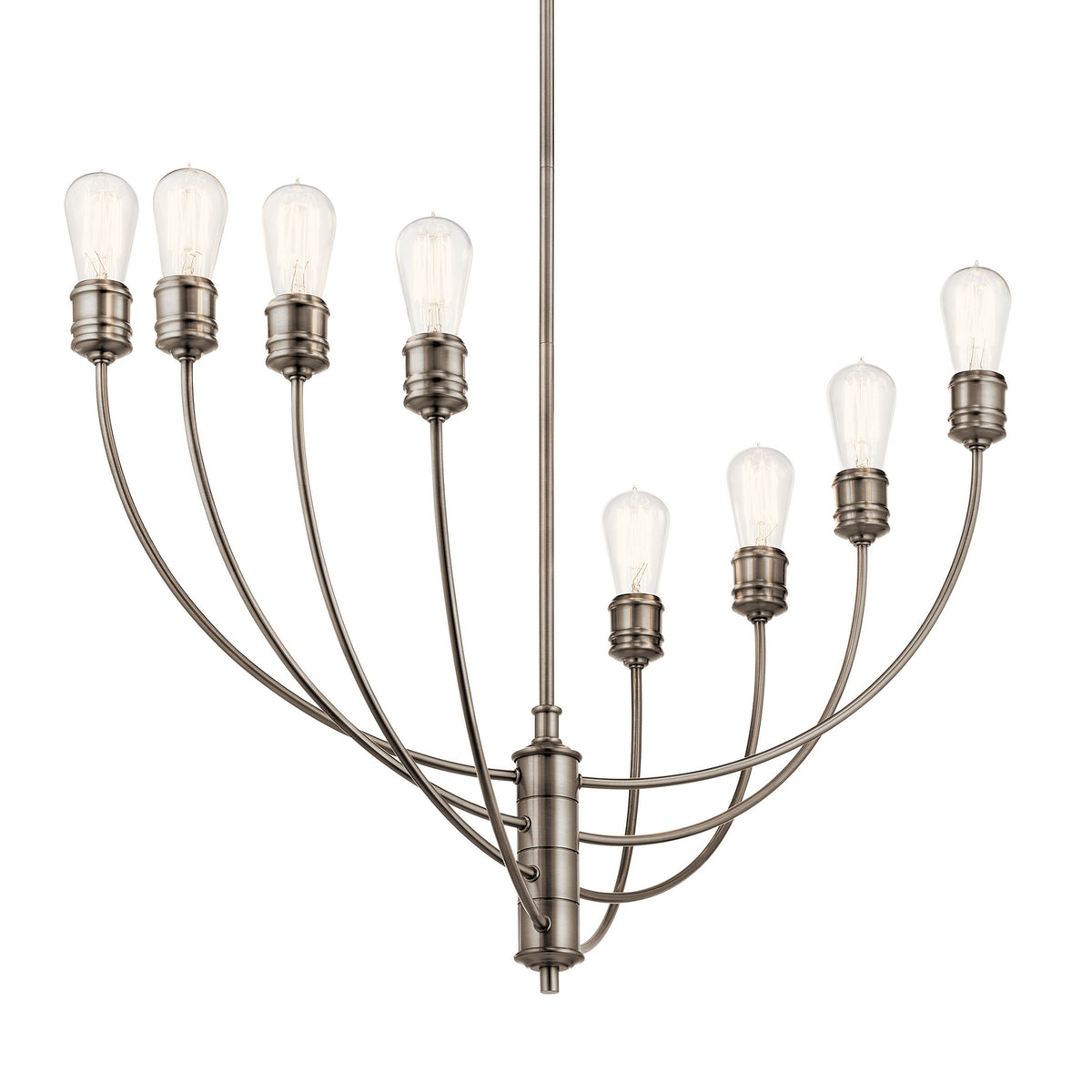 KICHLER 52255CLP Hatton Eight Light Chandelier Classic Pewter