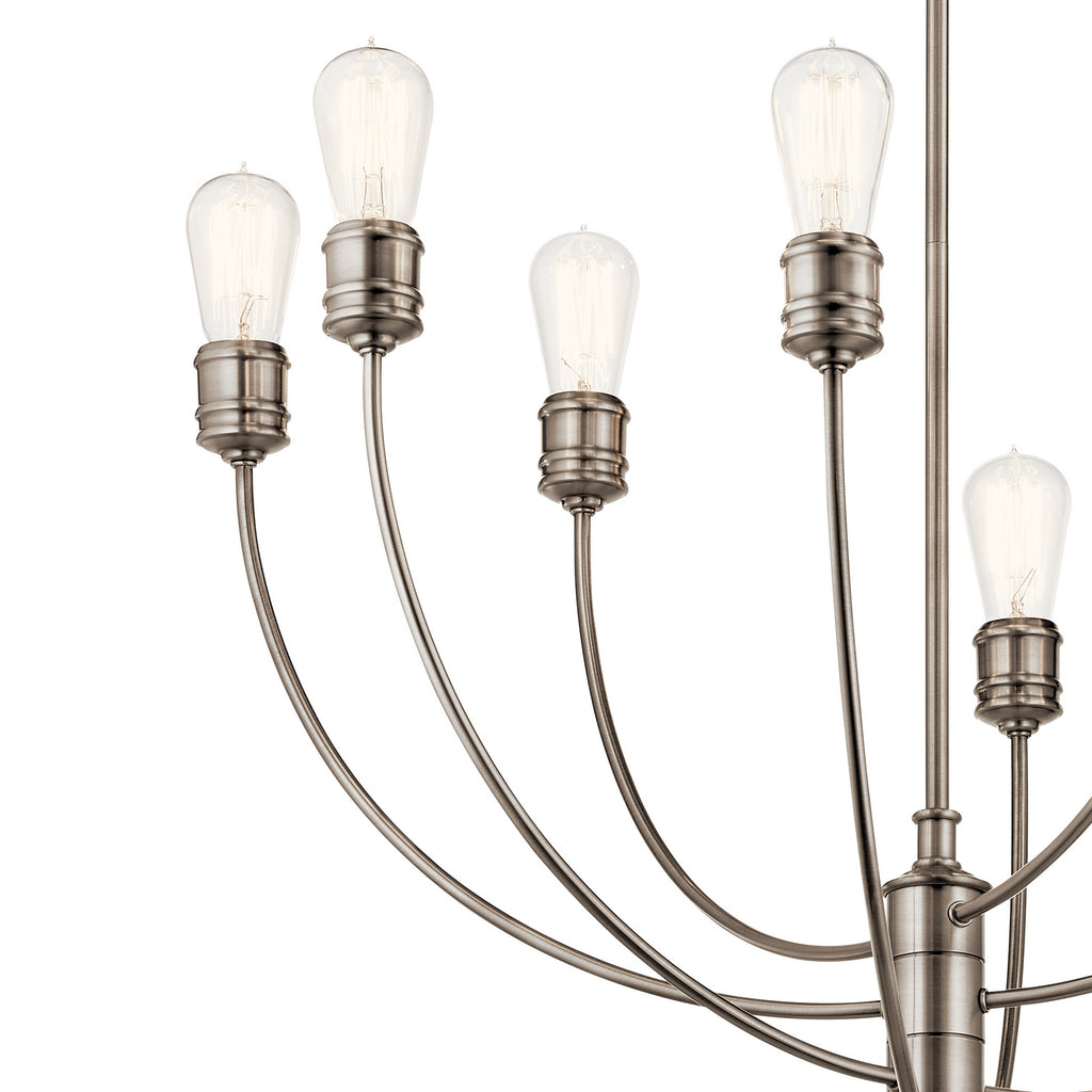 KICHLER 52255CLP Hatton Eight Light Chandelier Classic Pewter