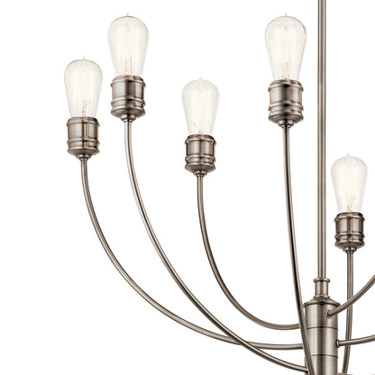 KICHLER 52255CLP Hatton Eight Light Chandelier Classic Pewter