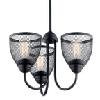 KICHLER 52268BK Voclain Three Light Chandelier/Semi Flush Mount Black