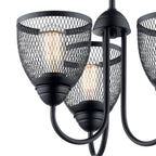 KICHLER 52268BK Voclain Three Light Chandelier/Semi Flush Mount Black