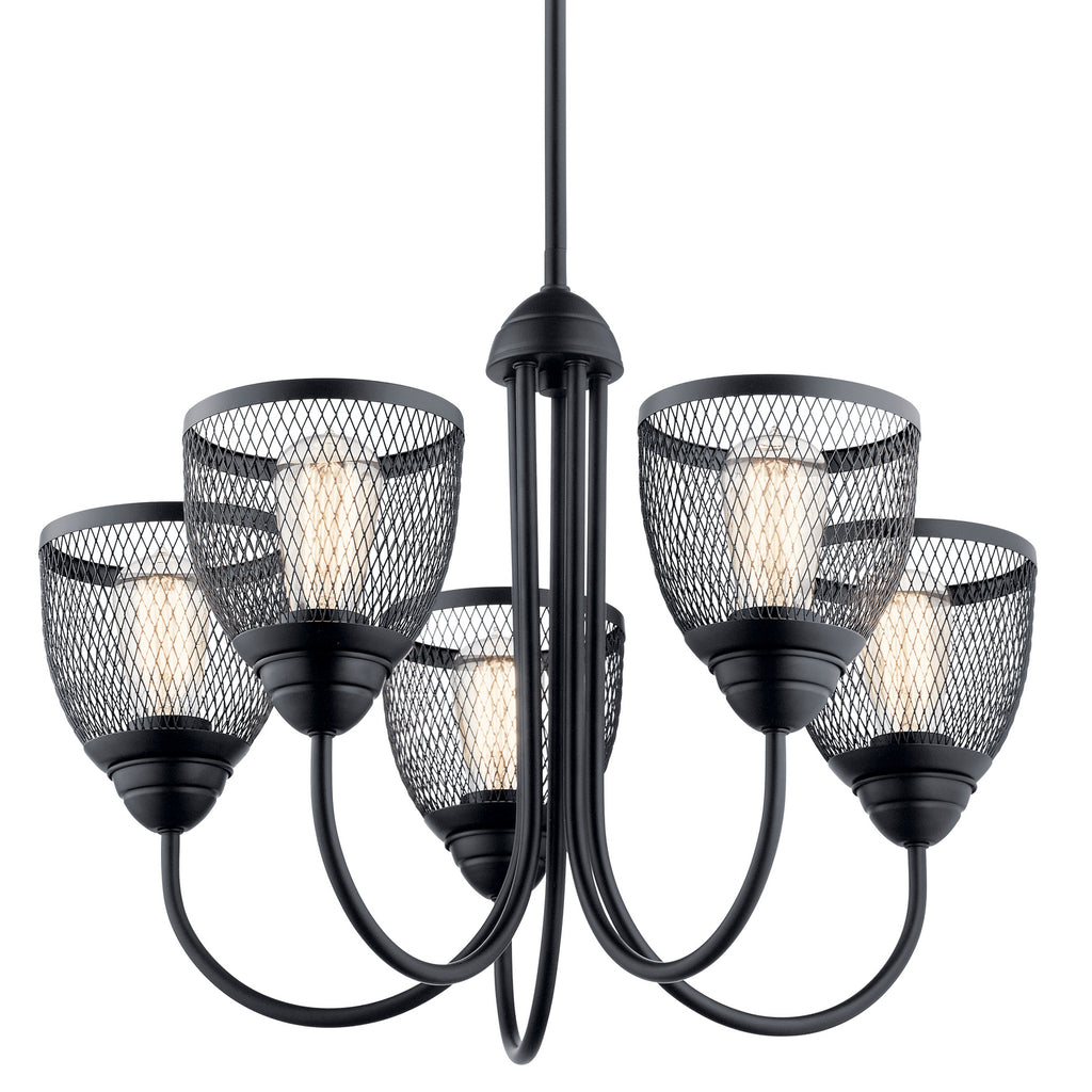 KICHLER 52269BK Voclain Five Light Chandelier Black