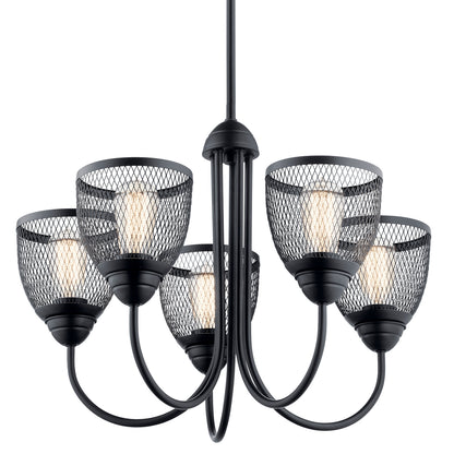 KICHLER 52269BK Voclain Five Light Chandelier Black