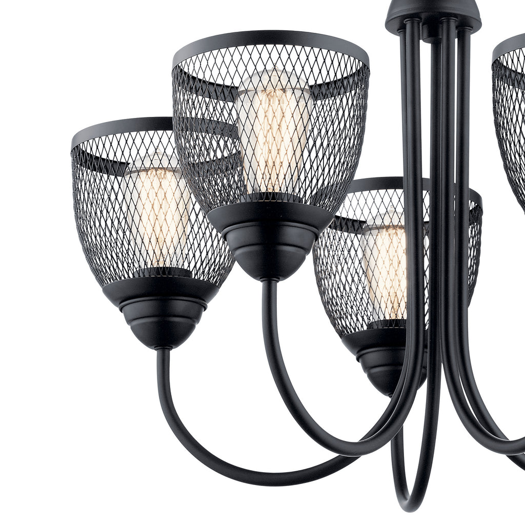 KICHLER 52269BK Voclain Five Light Chandelier Black