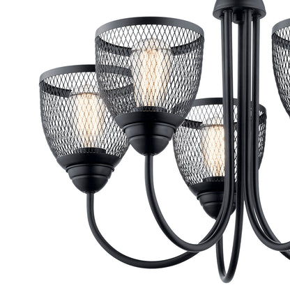 KICHLER 52269BK Voclain Five Light Chandelier Black
