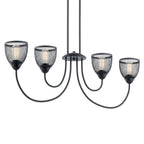 KICHLER 52273BK Voclain Four Light Linear Chandelier Black