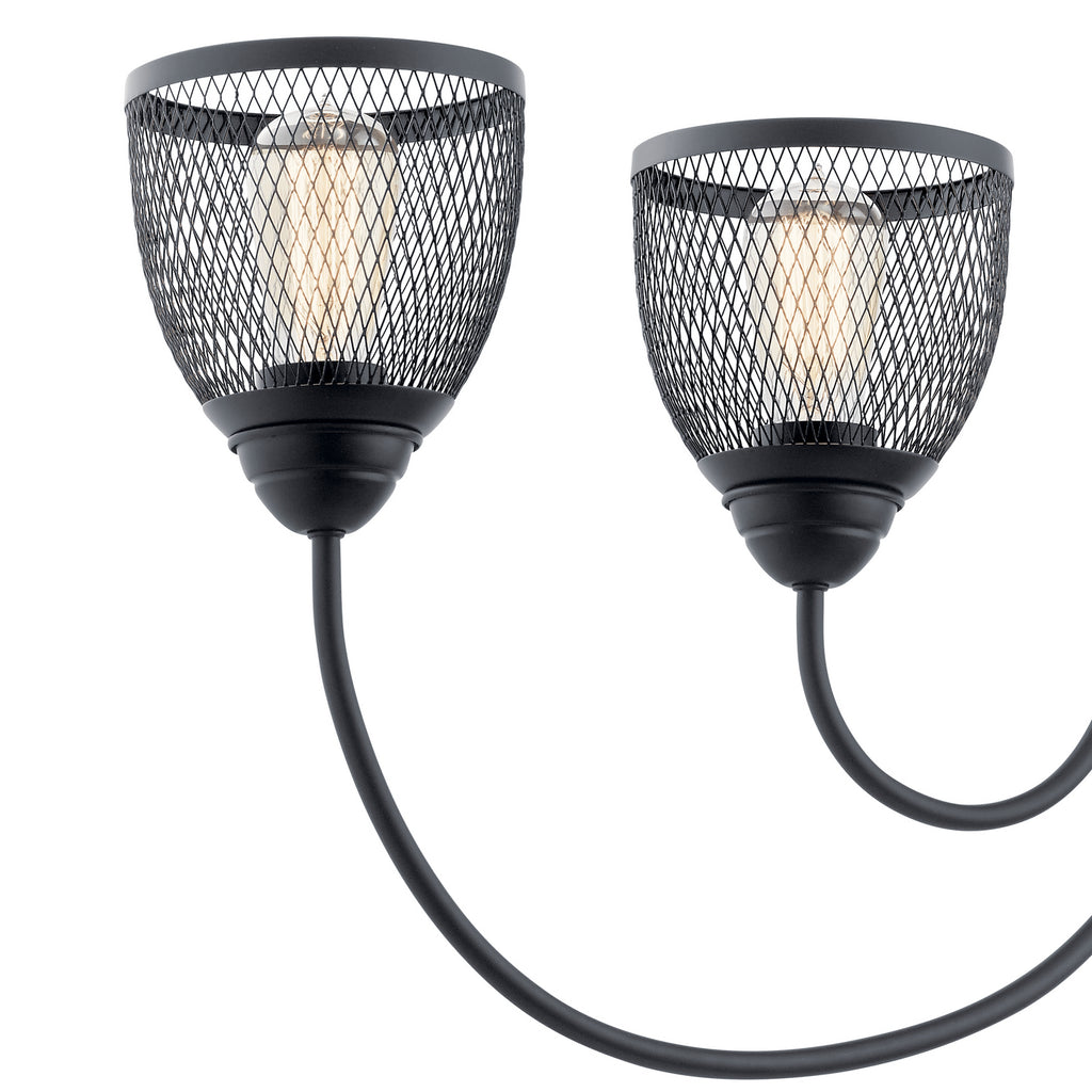 KICHLER 52273BK Voclain Four Light Linear Chandelier Black