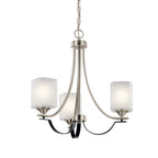 KICHLER 52275NI Tula Three Light Chandelier/Semi Flush Mount Brushed Nickel