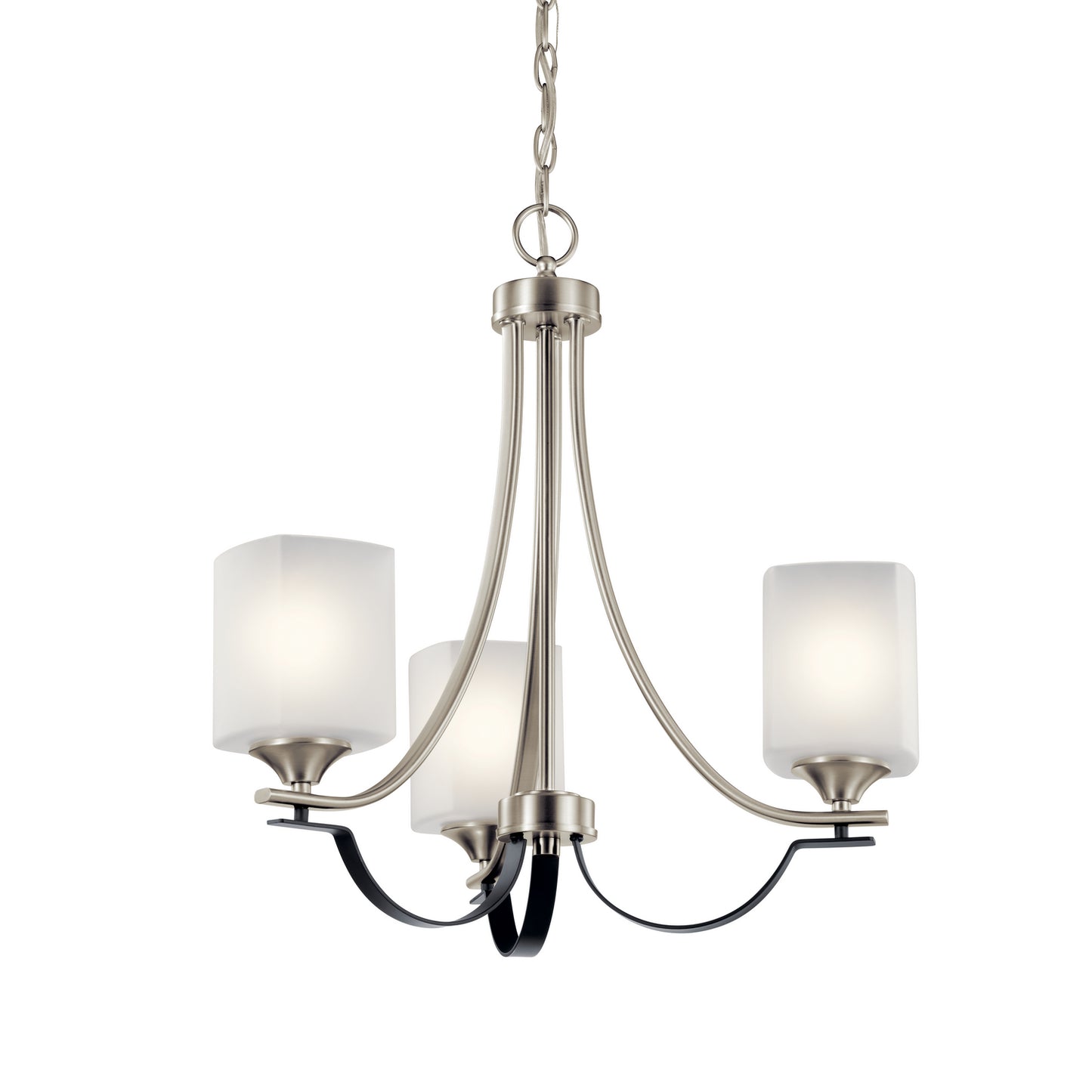 KICHLER 52275NI Tula Three Light Chandelier/Semi Flush Mount Brushed Nickel
