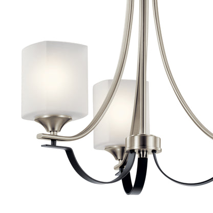 KICHLER 52275NI Tula Three Light Chandelier/Semi Flush Mount Brushed Nickel
