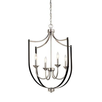 KICHLER 52279NI Tula Four Light Foyer Chandelier Brushed Nickel