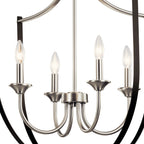 KICHLER 52279NI Tula Four Light Foyer Chandelier Brushed Nickel